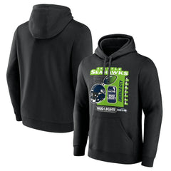 Seattle Seahawks Bud Light Pullover Hoodie - Black Hoodies