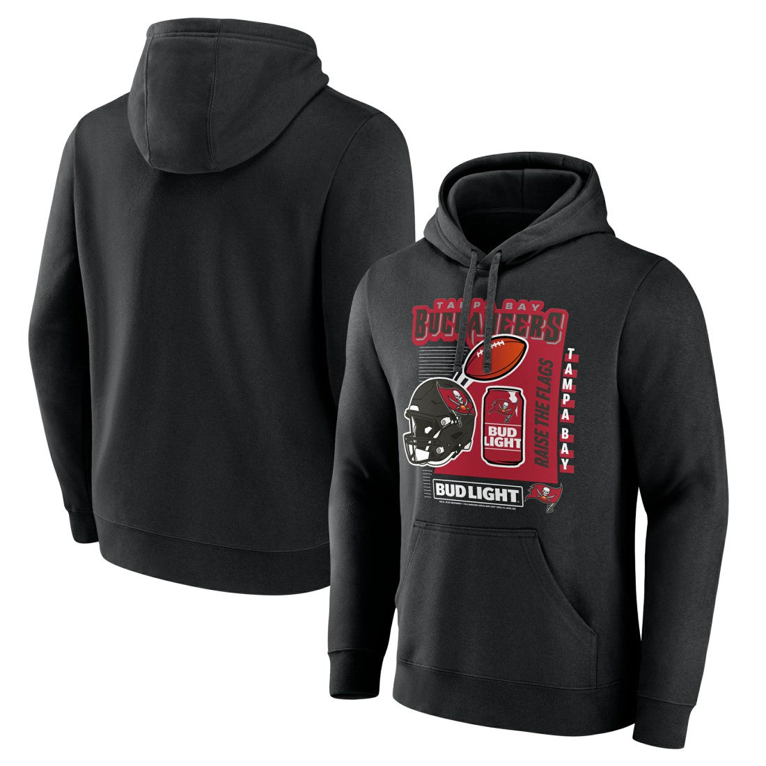 Tampa Bay Buccaneers Bud Light Pullover Hoodie - Black Hoodies