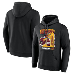 Washington Commanders Bud Light Pullover Hoodie - Black Hoodies