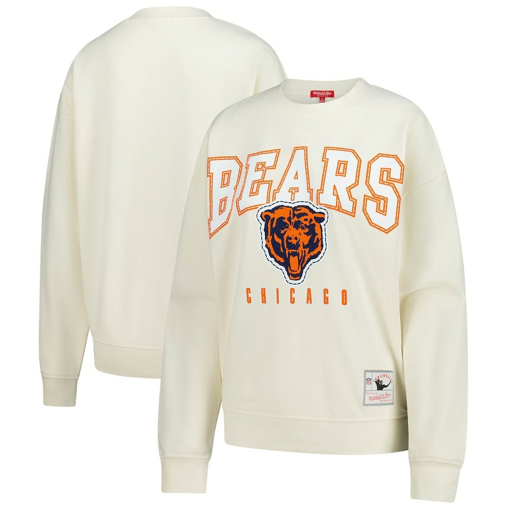 Chicago Bears Women's Fandom Fleece Pullover Sweatshirt - Cream Pullover