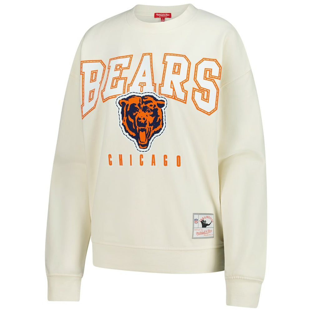 Chicago Bears Women's Fandom Fleece Pullover Sweatshirt - Cream Pullover