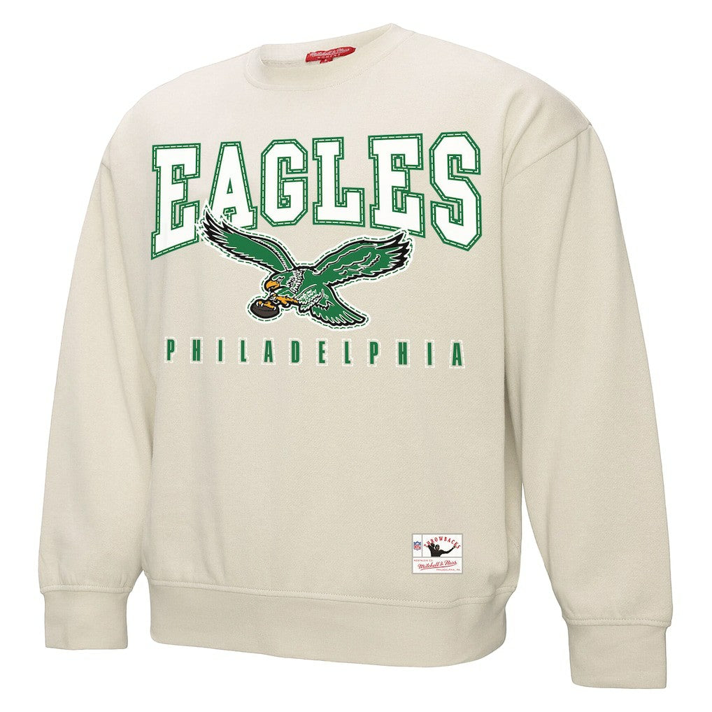 Philadelphia Eagles Women's Fandom Fleece Pullover Sweatshirt - Cream Pullover