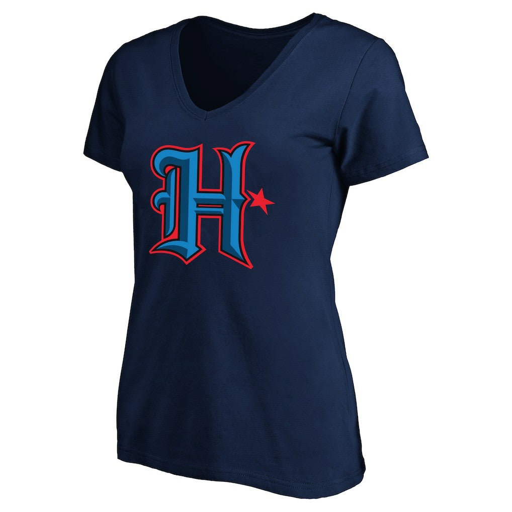 C.J. Stroud Houston Texans Women's Plus Size Fair Catch Name & Number Scoop Neck T-Shirt - Navy T-shirts