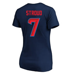 C.J. Stroud Houston Texans Women's Plus Size Fair Catch Name & Number Scoop Neck T-Shirt - Navy T-shirts