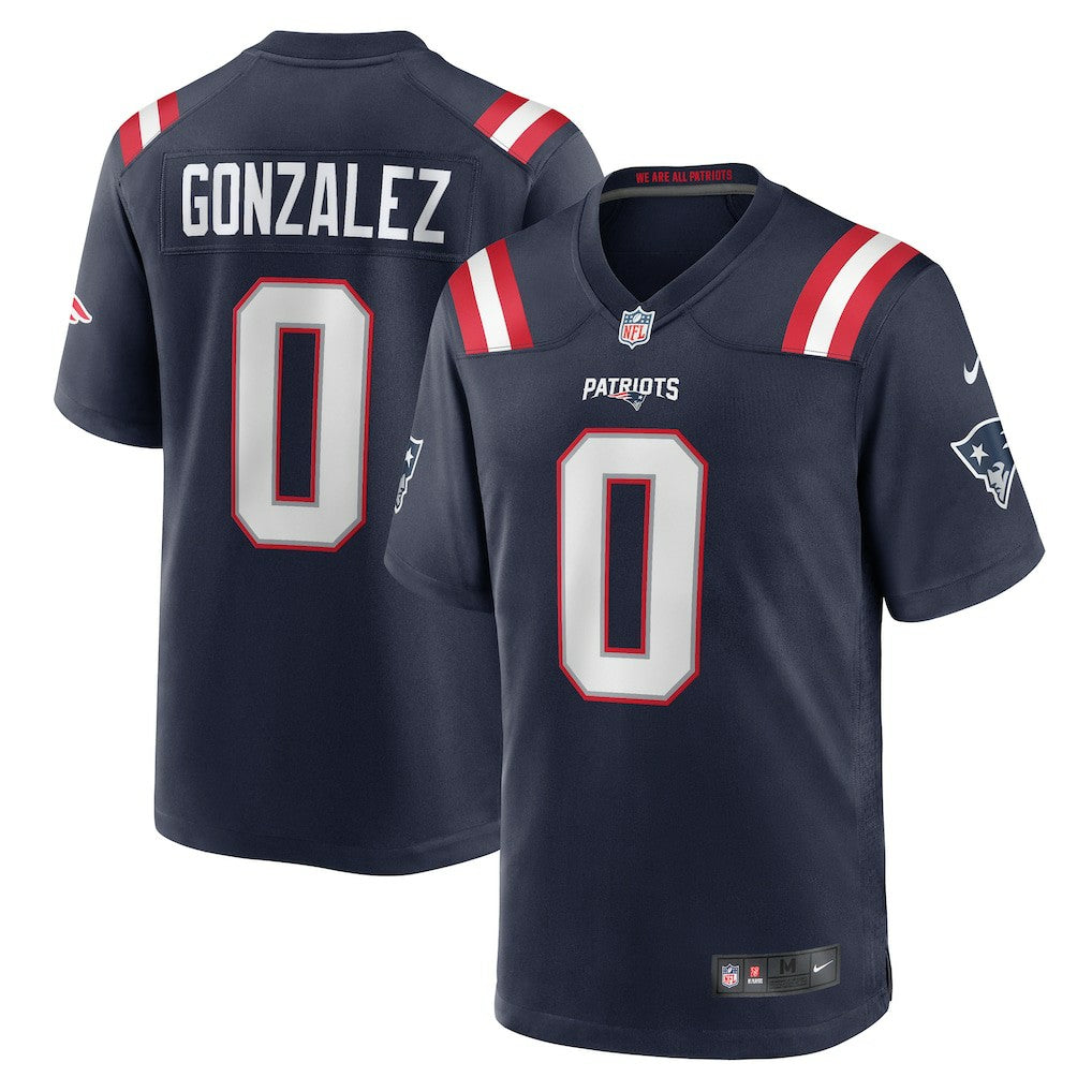 Christian Gonzalez New England Patriots Team Game Jersey - Navy Jerseys