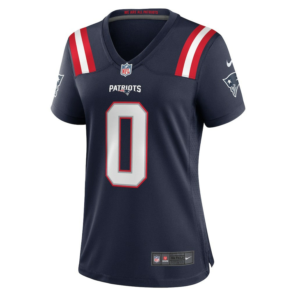 Christian Gonzalez New England Patriots Women's Team Game Jersey - Navy Jerseys