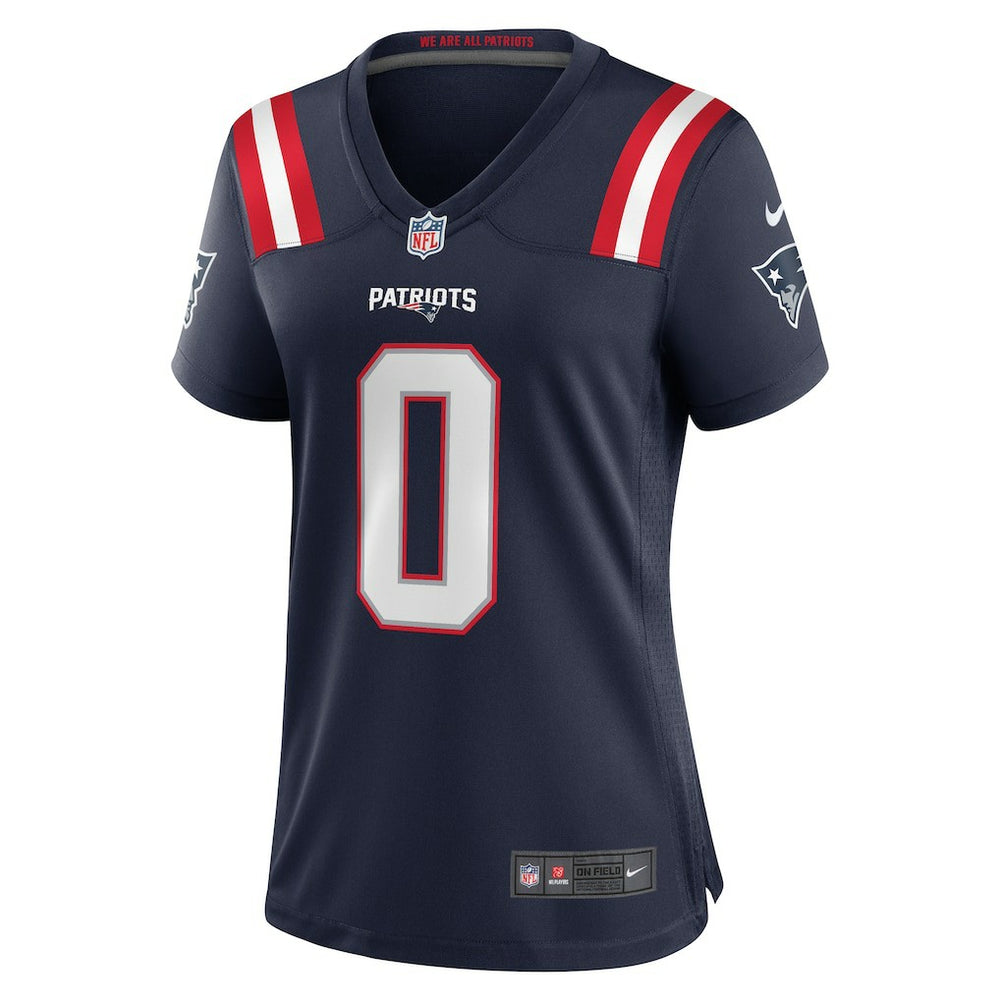 Christian Gonzalez New England Patriots Women's Team Game Jersey - Navy Jerseys