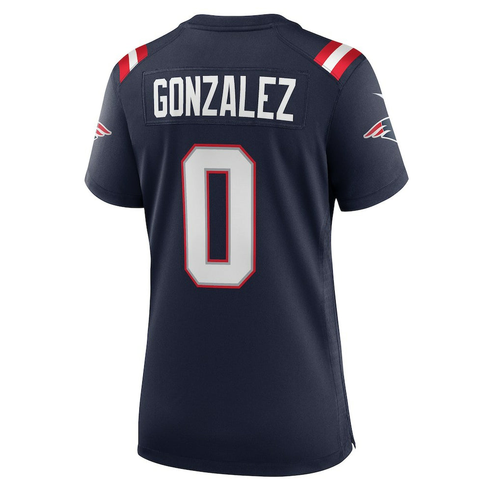 Christian Gonzalez New England Patriots Women's Team Game Jersey - Navy Jerseys