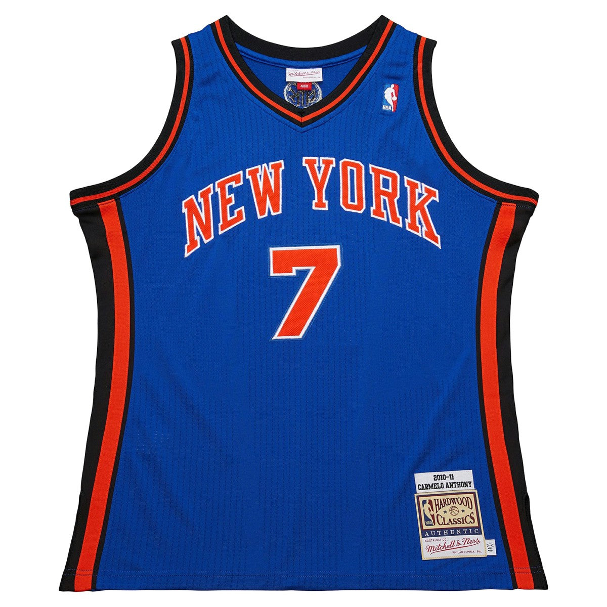 Carmelo Anthony New York Knicks 2010/11 Hardwood Classics Authentic Jersey Blue - Mitchell & Ness
