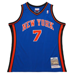 Carmelo Anthony New York Knicks 2010/11 Hardwood Classics Authentic Jersey Blue - Mitchell & Ness