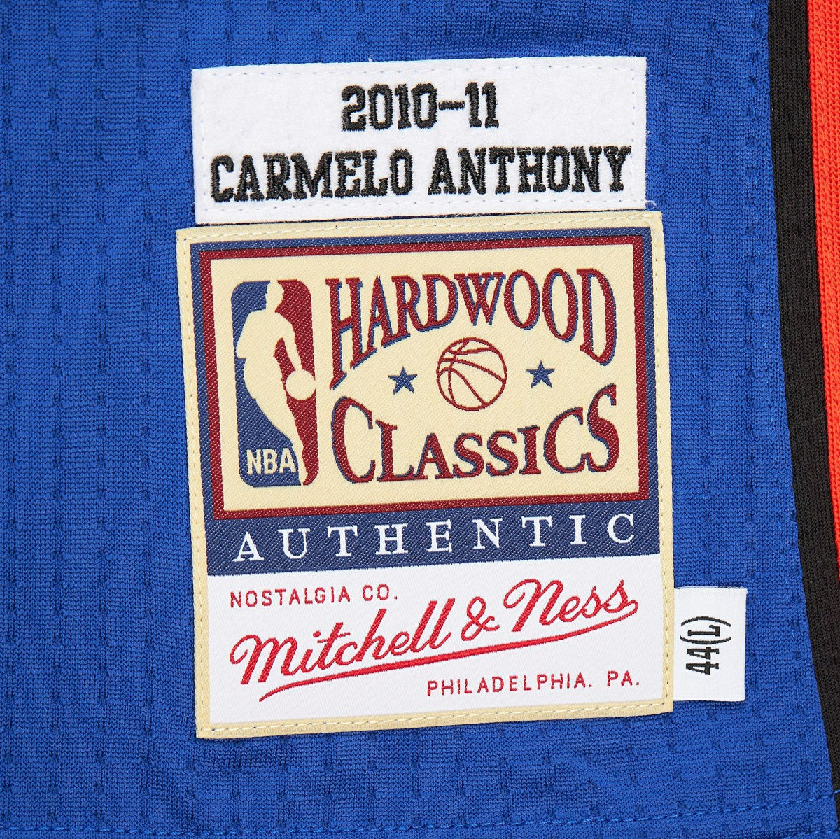 Carmelo Anthony New York Knicks 2010/11 Hardwood Classics Authentic Jersey Blue - Mitchell & Ness