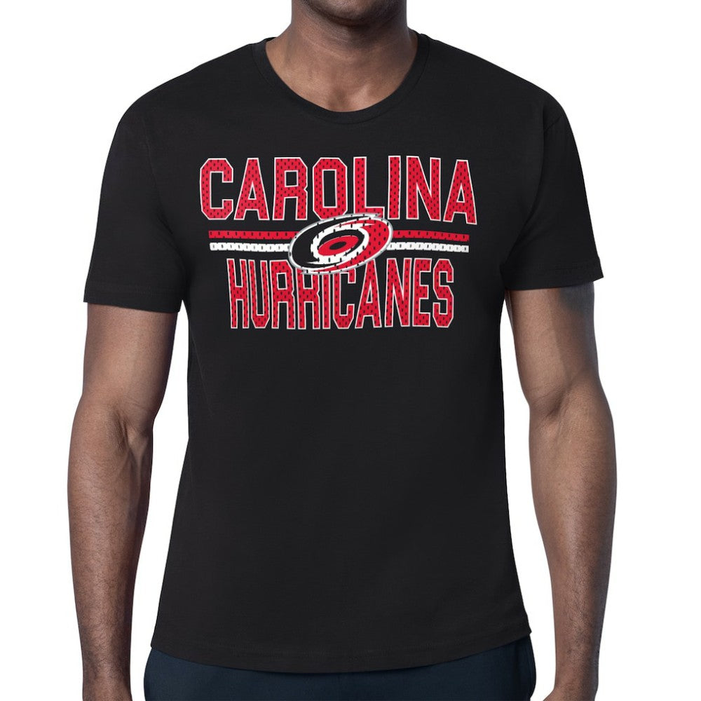 Carolina Hurricanes Starter Mesh Look Team Name T-Shirt - Black | US 202296536