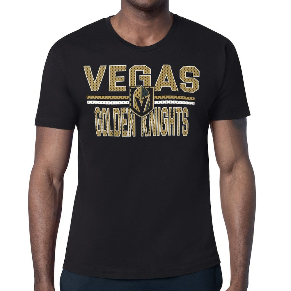 Vegas Golden Knights Starter Mesh Look Team Name T-Shirt - Black | US 202296563