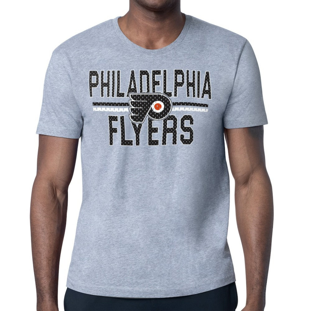 Philadelphia Flyers Starter Mesh Look Team Name T-Shirt - Heather Gray | US 202296568