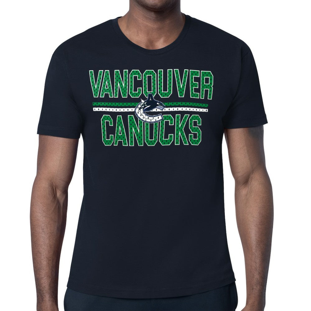 Vancouver Canucks Starter Mesh Look Team Name T-Shirt - Navy | US 202296575