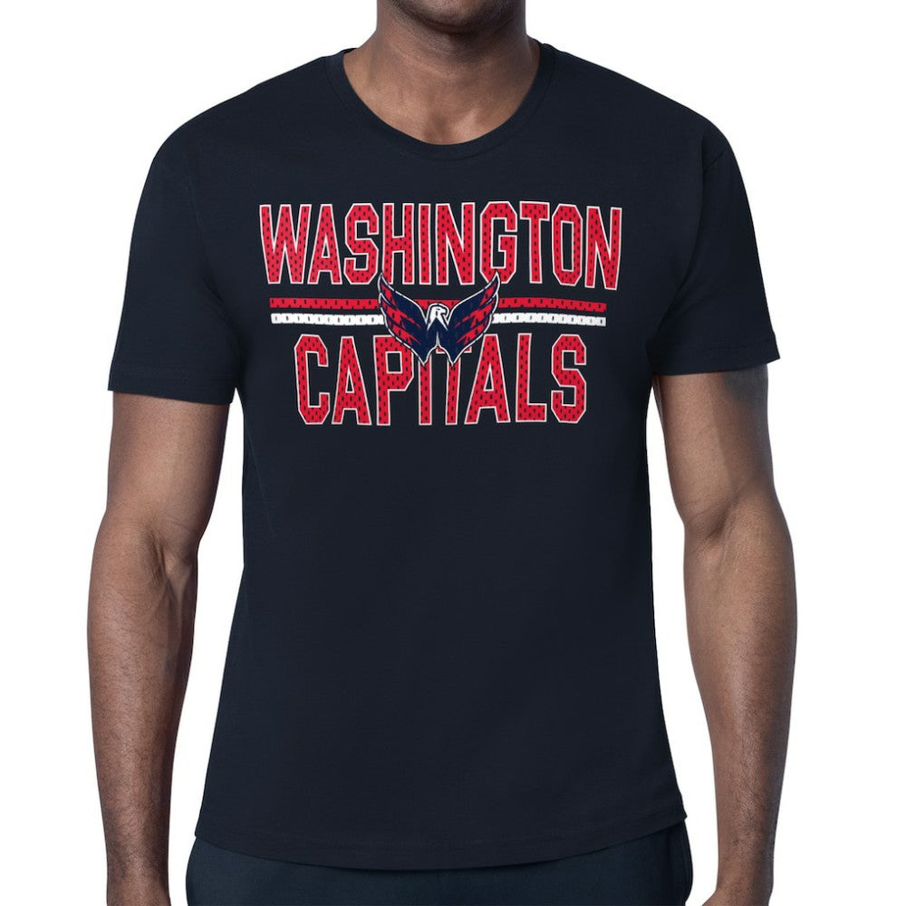Washington Capitals Starter Mesh Look Team Name T-Shirt - Navy | US 202296581