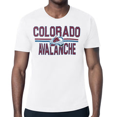 Colorado Avalanche Starter Mesh Look Team Name T-Shirt - White | US 202296585