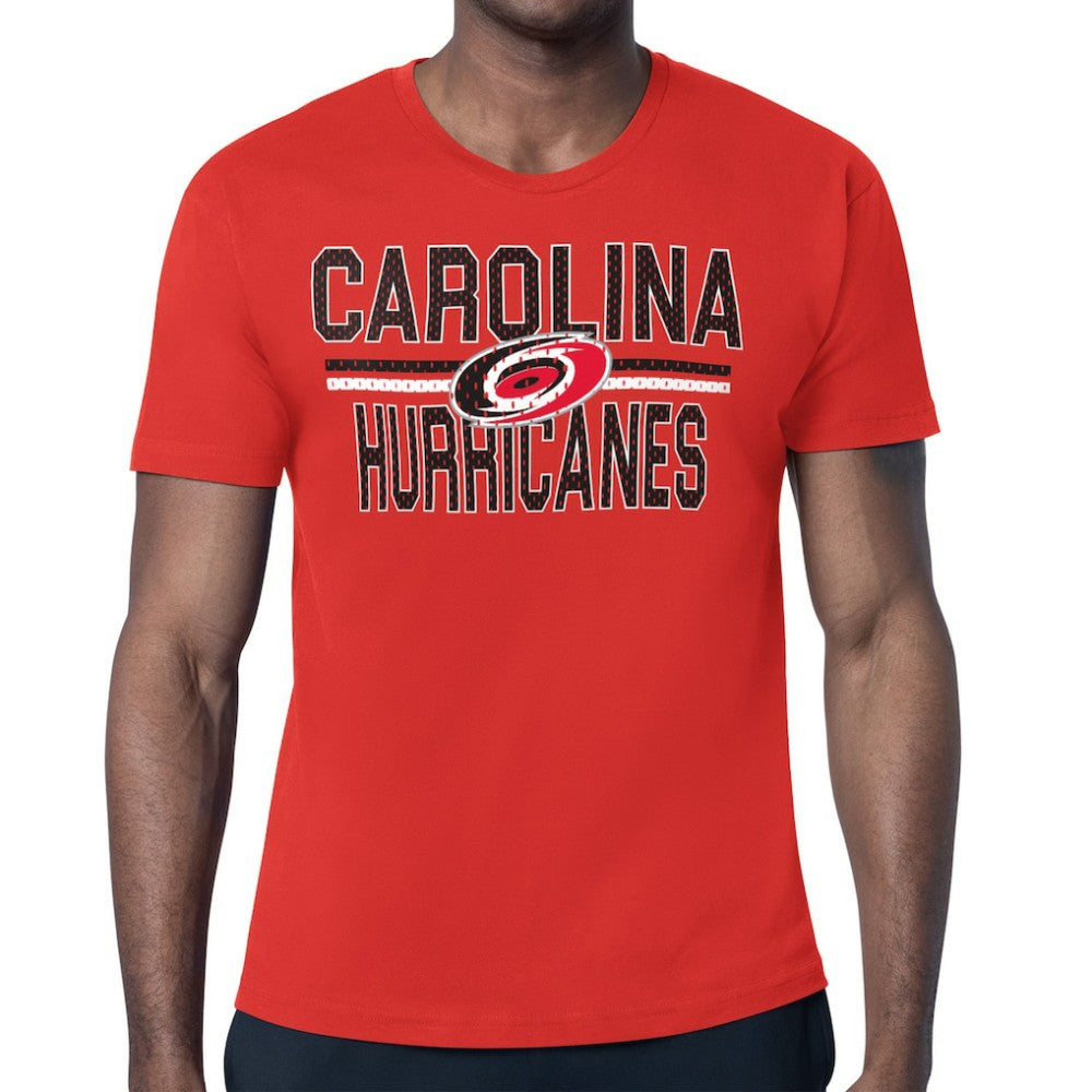 Carolina Hurricanes Starter Mesh Look Team Name T-Shirt - Red | US 202296588