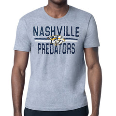 Nashville Predators Starter Mesh Look Team Name T-Shirt - Heather Gray | US 202296618