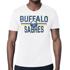 Buffalo Sabres Starter Mesh Look Team Name T-Shirt - White | US 202296619