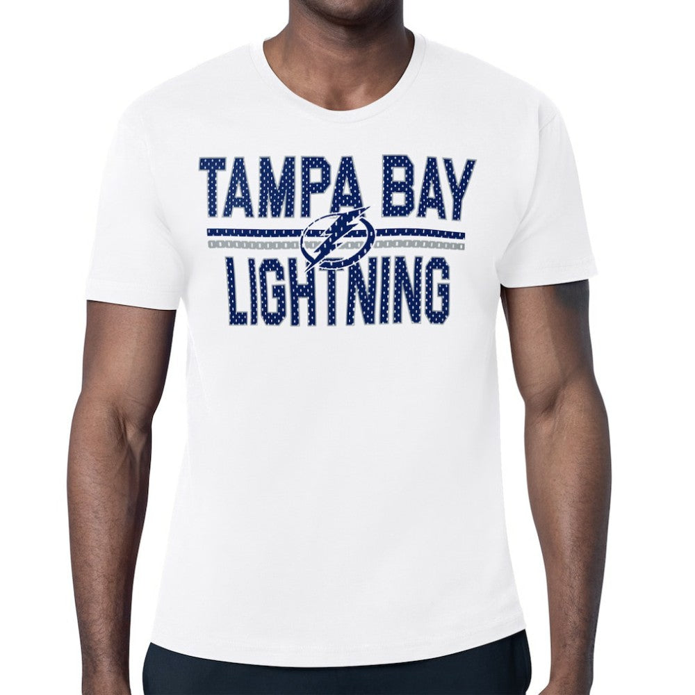 Tampa Bay Lightning Starter Mesh Look Team Name T-Shirt - White | US 202296624