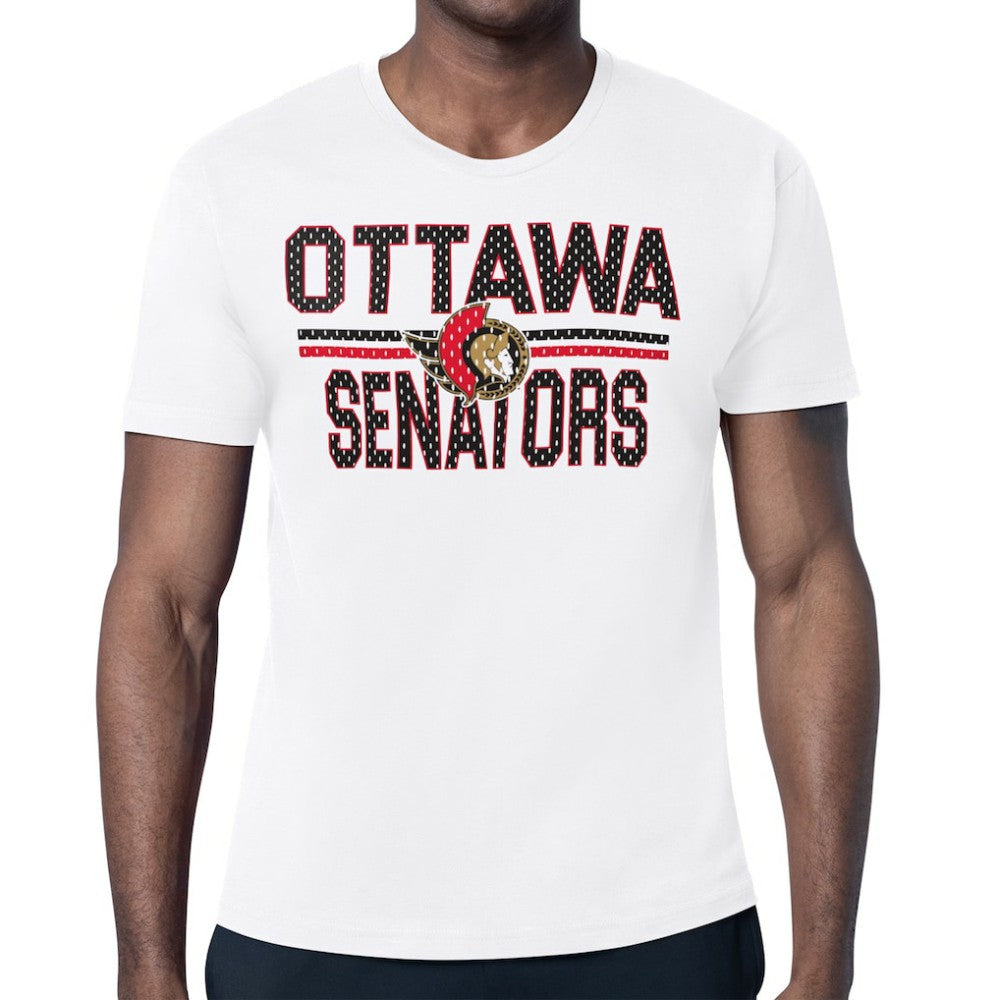 Ottawa Senators Starter Mesh Look Team Name T-Shirt - White | US 202296632