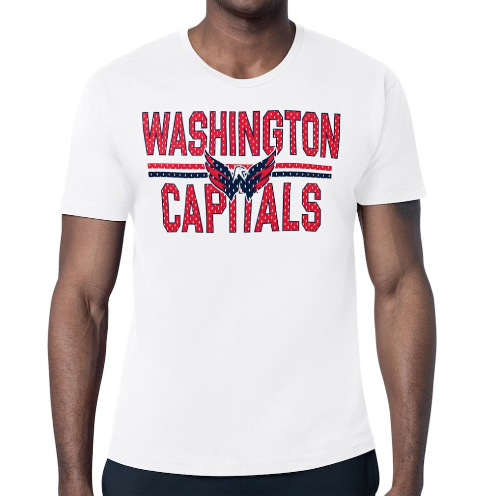 Washington Capitals Starter Mesh Look Team Name T-Shirt - White | US 202296636