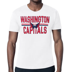 Washington Capitals Starter Mesh Look Team Name T-Shirt - White | US 202296636