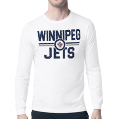 Winnipeg Jets Starter Mesh Look Team Name Long Sleeve T-Shirt - White | US 202296644