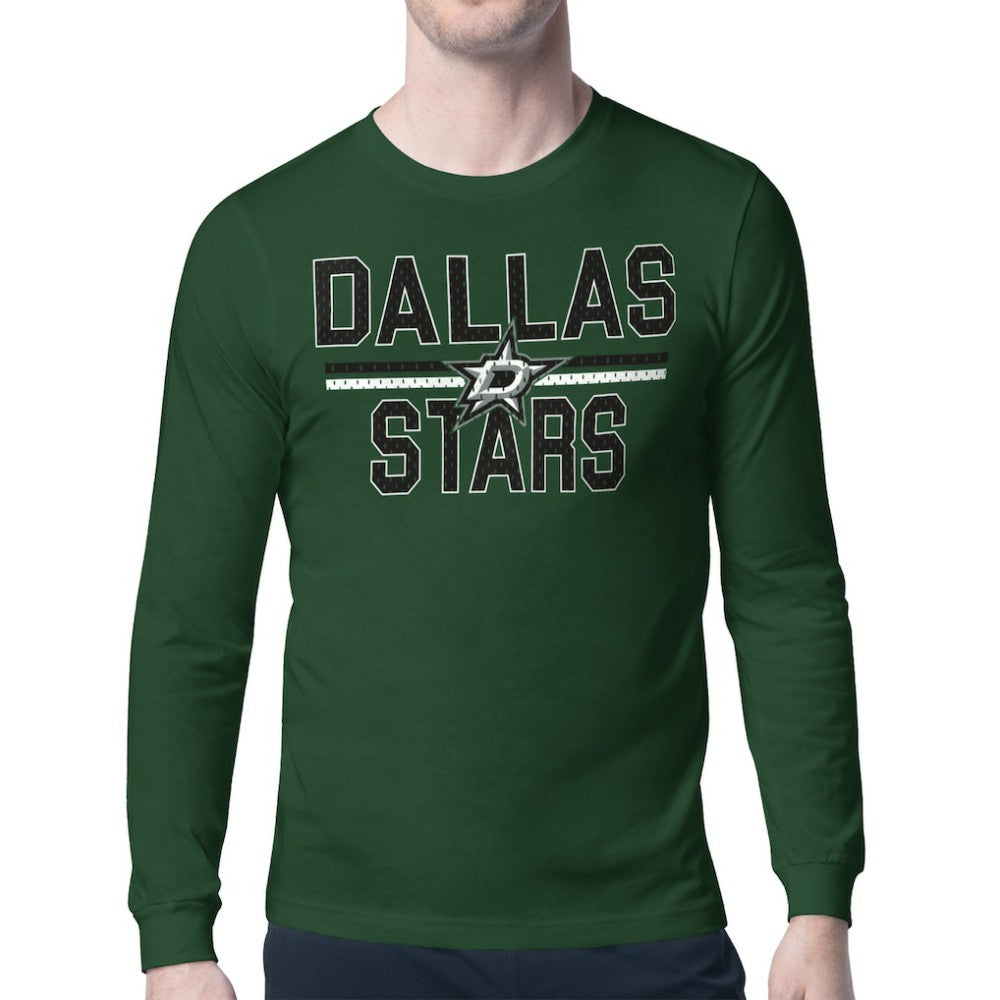 Dallas Stars Starter Mesh Look Team Name Long Sleeve T-Shirt - Green | US 202296703