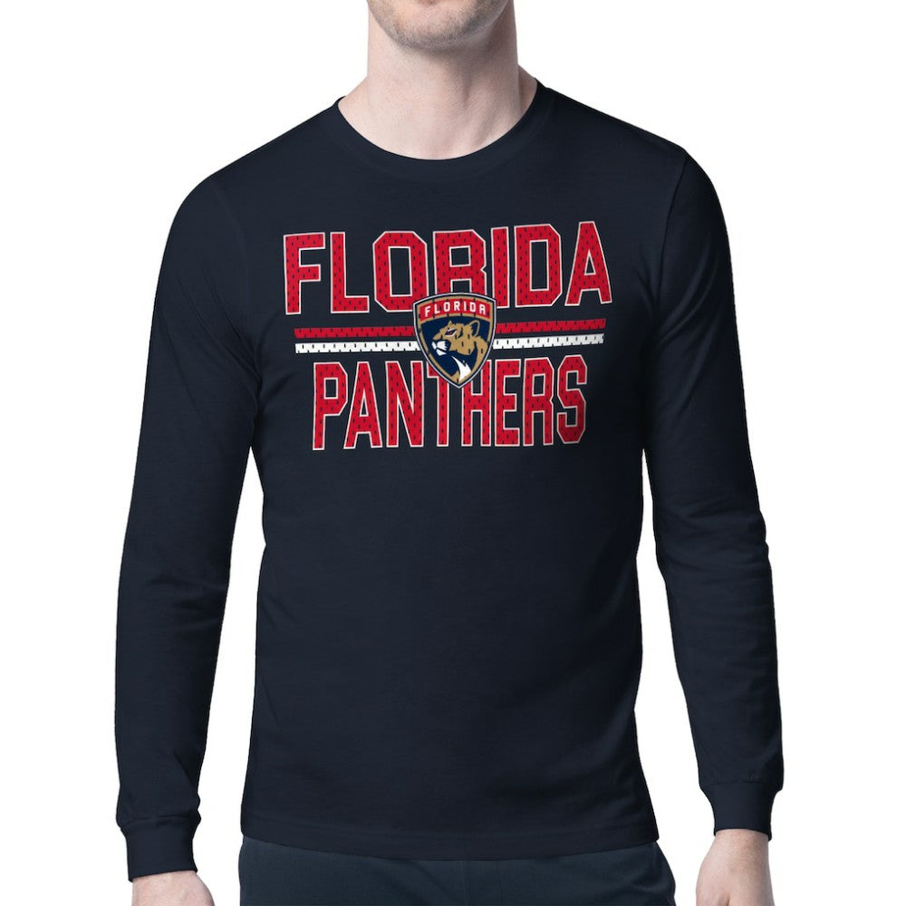 Florida Panthers Starter Mesh Look Team Name Long Sleeve T-Shirt - Navy | US 202296705