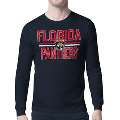 Florida Panthers Starter Mesh Look Team Name Long Sleeve T-Shirt - Navy | US 202296705