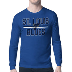 St. Louis Blues Starter Mesh Look Team Name Long Sleeve T-Shirt - Blue | US 202296709