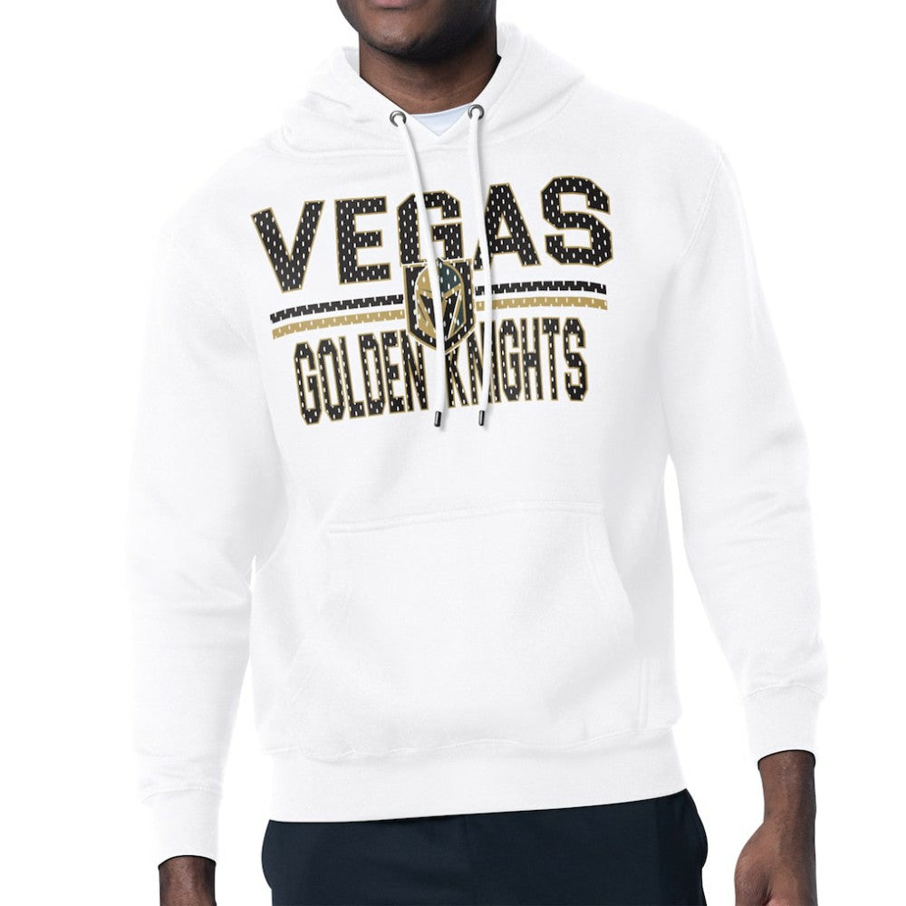 Vegas Golden Knights Starter Mesh Look Team Name Logo Tri-Blend Pullover Hoodie - White | US 202296751