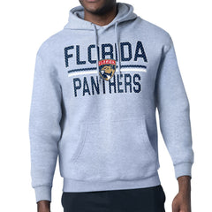 Florida Panthers Starter Mesh Look Team Name Logo Tri-Blend Pullover Hoodie - Heather Gray | US 202296766
