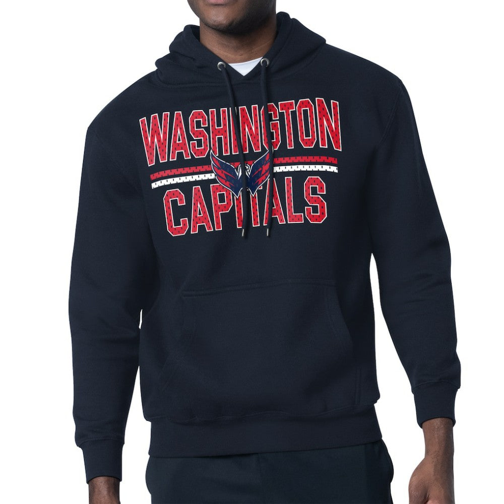 Washington Capitals Starter Mesh Look Team Name Logo Tri-Blend Pullover Hoodie - Navy | US 202296793
