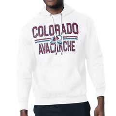 Colorado Avalanche Starter Mesh Look Team Name Logo Tri-Blend Pullover Hoodie - White | US 202296820