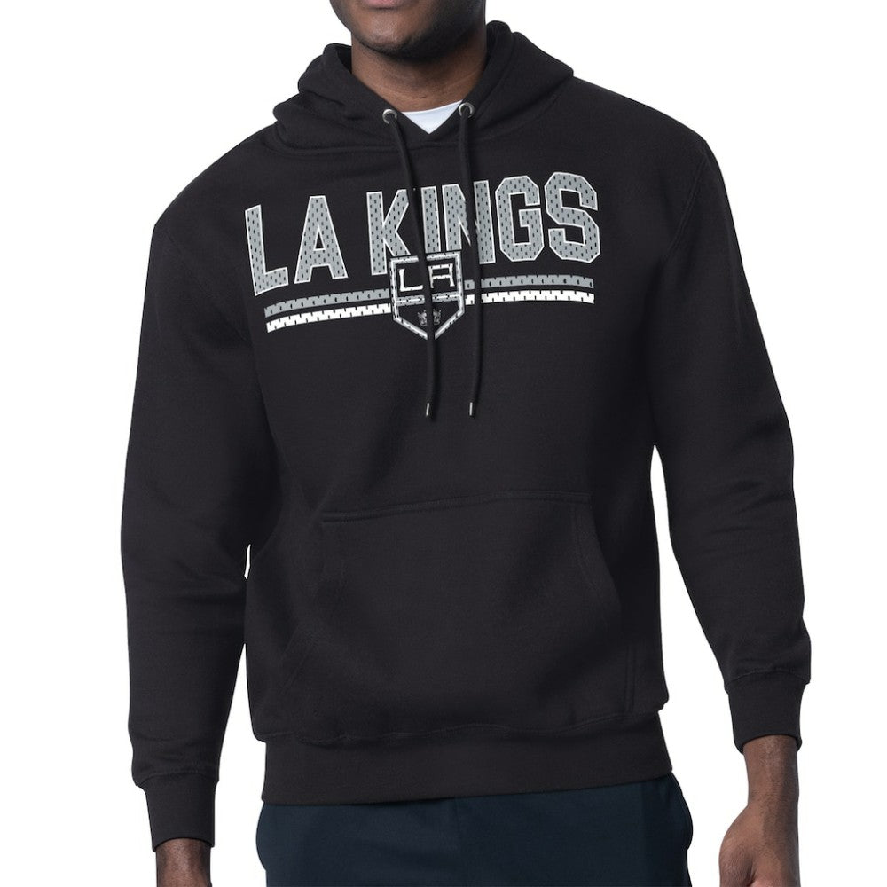 Los Angeles Kings Starter Mesh Look Team Name Logo Tri-Blend Pullover Hoodie - Black | US 202296823