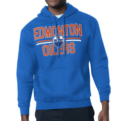 Edmonton Oilers Starter Mesh Look Team Name Logo Tri-Blend Pullover Hoodie - Royal | US 202296833