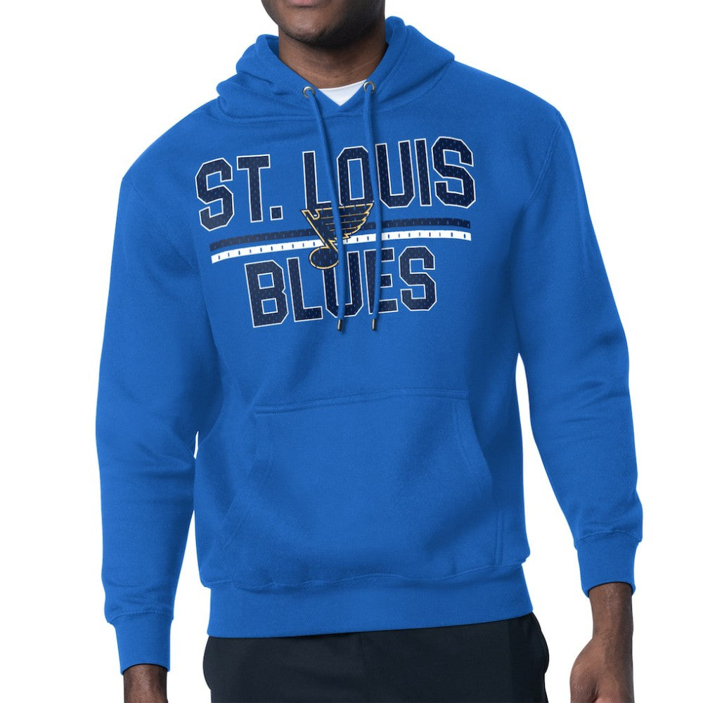 St. Louis Blues Starter Mesh Look Team Name Logo Tri-Blend Pullover Hoodie - Blue | US 202296841