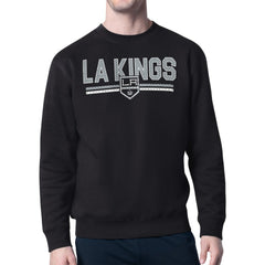Los Angeles Kings Starter Mesh Look Team Name Logo Pullover Sweatshirt - Black | US 202296887