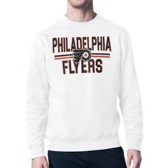 Philadelphia Flyers Starter Mesh Look Team Name Logo Pullover Sweatshirt - White | US 202296933