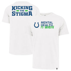 Indianapolis Colts '47 Unisex Mental Health is Health Kicking the Stigma Franklin T-Shirt - White T-shirts