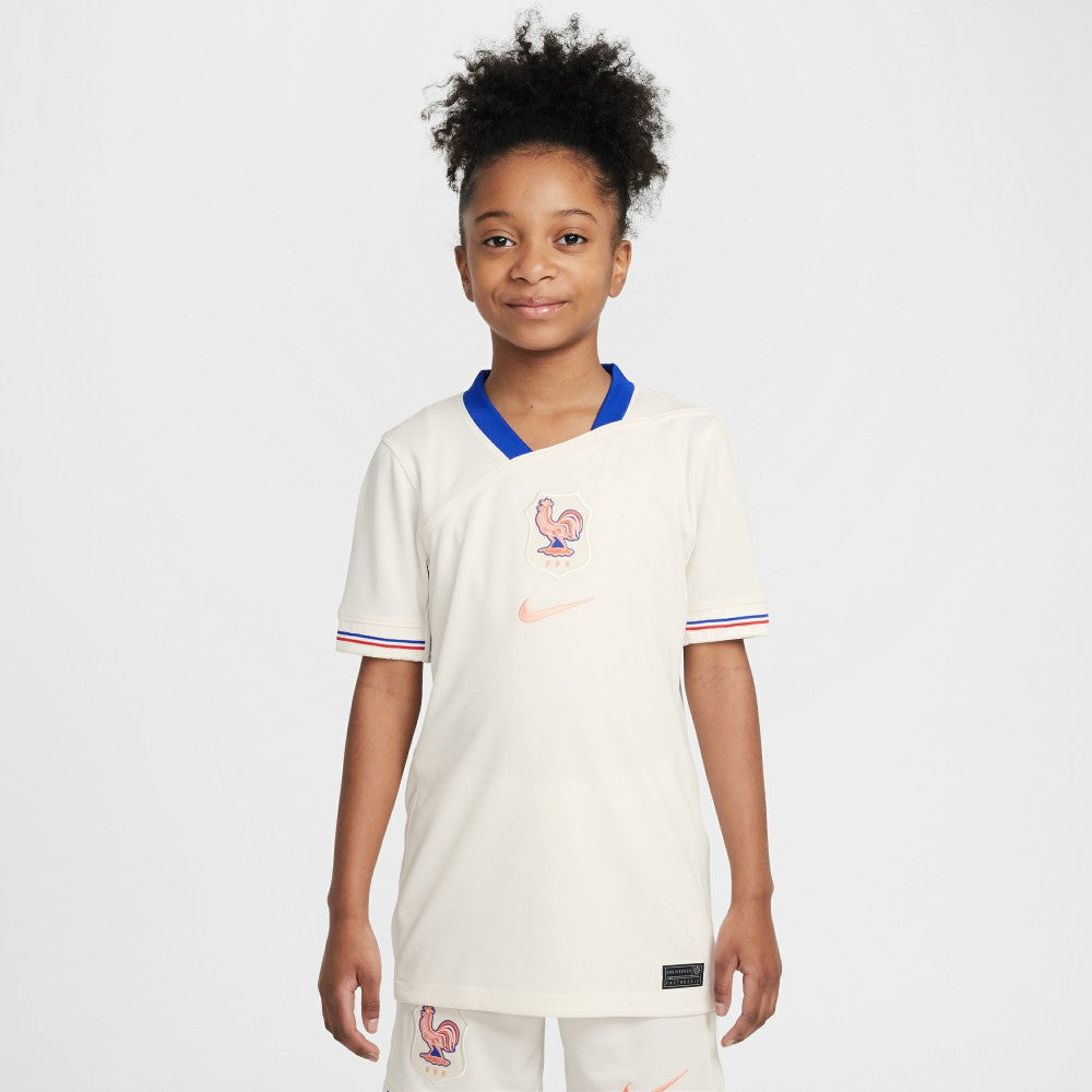 France Women's National Team Youth 2025/26 Away Replica Jersey Cream - Nike on sale