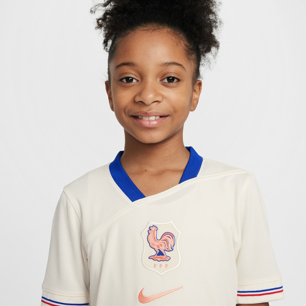 France Women's National Team Youth 2025/26 Away Replica Jersey Cream - Nike on sale