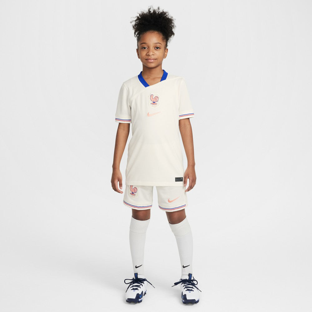 France Women's National Team Youth 2025/26 Away Replica Jersey Cream - Nike on sale