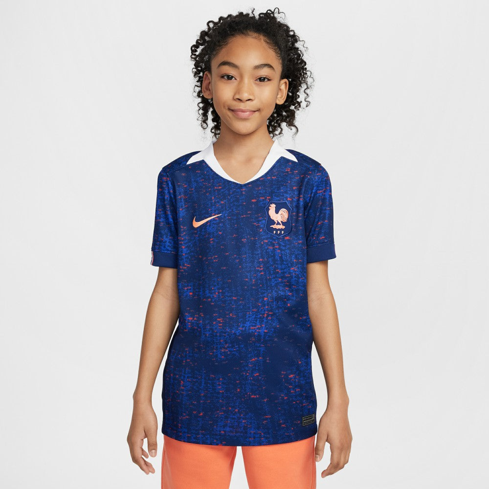 France Women's National Team Youth 2025/26 Home Replica Jersey Blue - Nike sale
