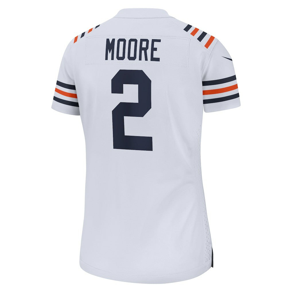 D.J. Moore Chicago Bears Women's Alternate Game Jersey - White Jerseys