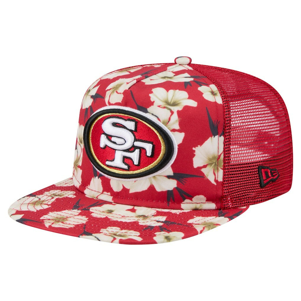 San Francisco 49ers New Era Adventure Pattern Golfer Snapback Hat - Scarlet Hats