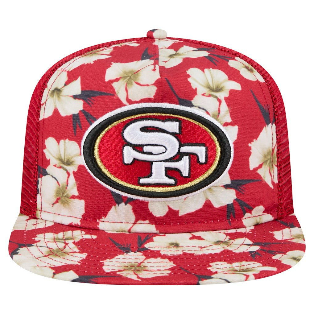 San Francisco 49ers New Era Adventure Pattern Golfer Snapback Hat - Scarlet Hats